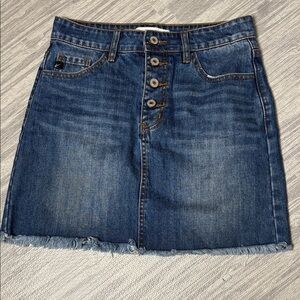 KanCan Denim Button-Up Skirt Size Small
